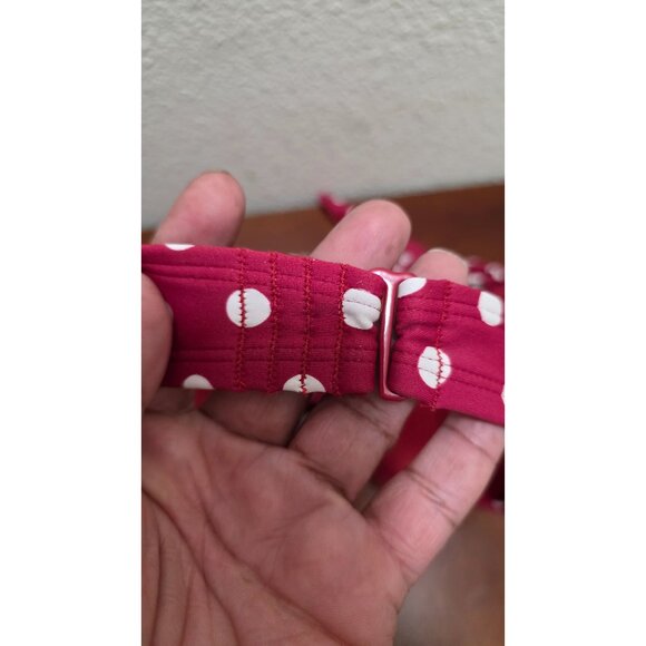 Adore Me Women's 34DD Red & White Polka Dot Padded Halter Bikini Top Underwire S - Picture 6 of 6